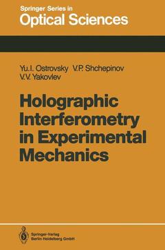 Couverture de l’ouvrage Holographic Interferometry in Experimental Mechanics