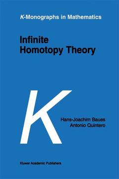 Couverture de l’ouvrage Infinite Homotopy Theory