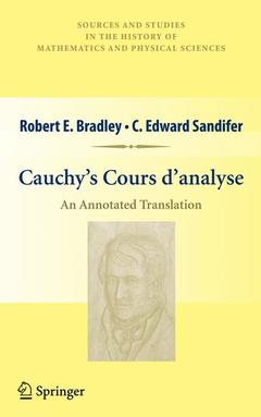 Couverture de l’ouvrage Cauchy’s Cours d’analyse