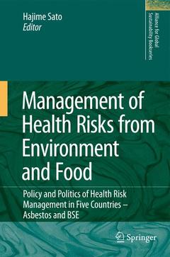 Couverture de l’ouvrage Management of Health Risks from Environment and Food