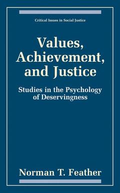 Cover of the book Values, Achievement, and Justice