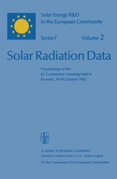 Couverture de l’ouvrage Solar Radiation Data