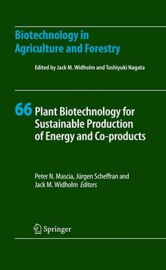 Cover of the book Plant Biotechnology for Sustainable Production of Energy and Co-products