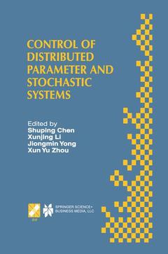 Couverture de l’ouvrage Control of Distributed Parameter and Stochastic Systems