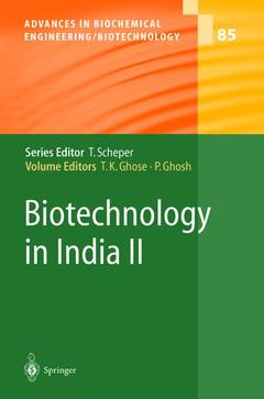 Couverture de l’ouvrage Biotechnology in India II