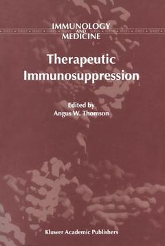 Couverture de l’ouvrage Therapeutic Immunosuppression
