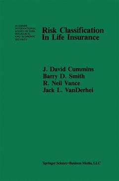 Couverture de l’ouvrage Risk Classification in Life Insurance