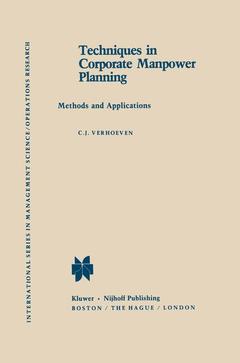 Couverture de l’ouvrage Techniques in Corporate Manpower Planning