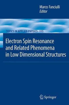 Couverture de l’ouvrage Electron Spin Resonance and Related Phenomena in Low-Dimensional Structures