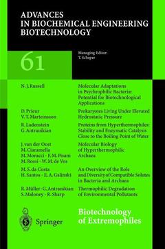 Couverture de l’ouvrage Biotechnology of Extremophiles