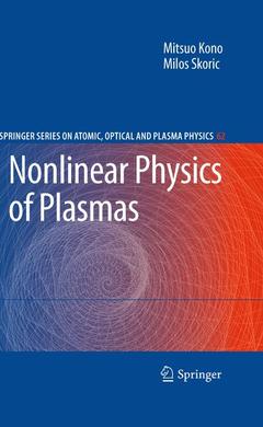 Couverture de l’ouvrage Nonlinear Physics of Plasmas