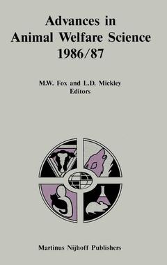 Couverture de l’ouvrage Advances in Animal Welfare Science 1986/87