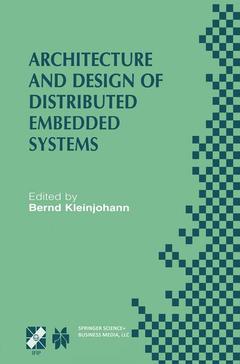 Cover of the book Architecture and Design of Distributed Embedded Systems