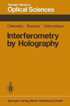 Couverture de l’ouvrage Interferometry by Holography