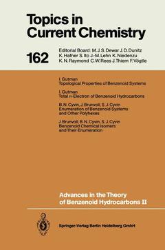 Couverture de l’ouvrage Advances in the Theory of Benzenoid Hydrocarbons II