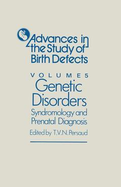 Couverture de l’ouvrage Genetic Disorders, Syndromology and Prenatal Diagnosis