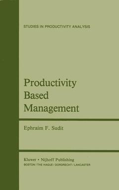 Couverture de l’ouvrage Productivity Based Management