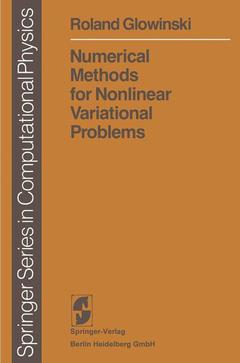Couverture de l’ouvrage Numerical Methods for Nonlinear Variational Problems