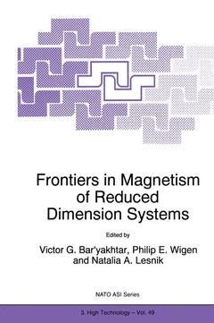 Couverture de l’ouvrage Frontiers in Magnetism of Reduced Dimension Systems