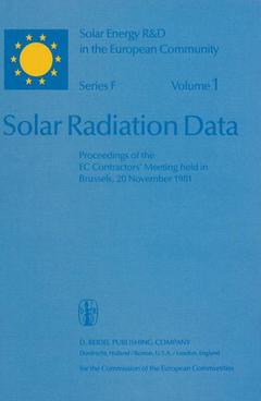 Couverture de l’ouvrage Solar Radiation Data