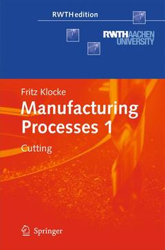 Couverture de l’ouvrage Manufacturing Processes 1