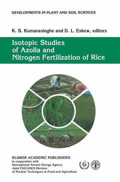 Couverture de l’ouvrage Isotopic Studies of Azolla and Nitrogen Fertilization of Rice