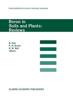Couverture de l’ouvrage Boron in Soils and Plants: Reviews