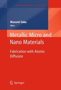 Couverture de l’ouvrage Metallic Micro and Nano Materials