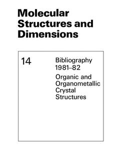 Couverture de l’ouvrage Molecular Structures and Dimensions