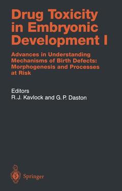 Couverture de l’ouvrage Drug Toxicity in Embryonic Development I
