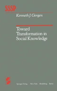 Cover of the book Toward Transformation in Social Knowledge