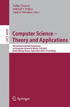 Couverture de l’ouvrage Computer Science - Theory and Applications