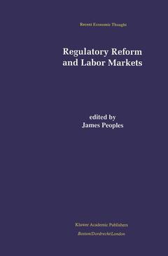 Couverture de l’ouvrage Regulatory Reform and Labor Markets