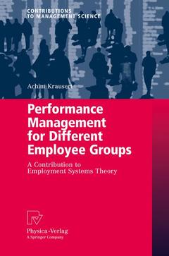 Couverture de l’ouvrage Performance Management for Different Employee Groups