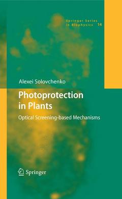 Couverture de l’ouvrage Photoprotection in Plants