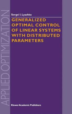 Couverture de l’ouvrage Generalized Optimal Control of Linear Systems with Distributed Parameters
