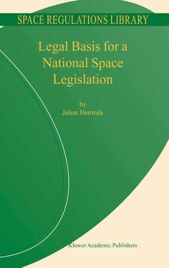 Cover of the book Legal Basis for a National Space Legislation