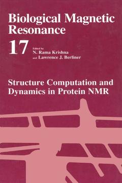 Couverture de l’ouvrage Structure Computation and Dynamics in Protein NMR