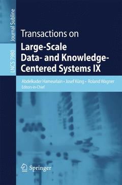 Couverture de l’ouvrage Transactions on Large-Scale Data- and Knowledge-Centered Systems IX