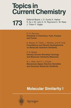 Couverture de l’ouvrage Molecular Similarity I