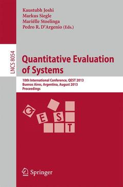 Couverture de l’ouvrage Quantitative Evaluation of Systems