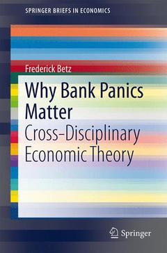 Couverture de l’ouvrage Why Bank Panics Matter