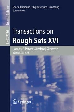 Couverture de l’ouvrage Transactions on Rough Sets XVI