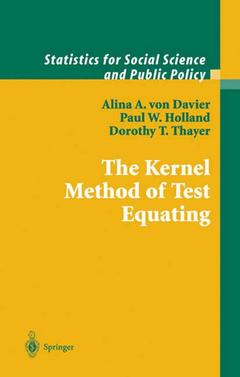 Couverture de l’ouvrage The Kernel Method of Test Equating