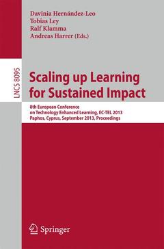 Couverture de l’ouvrage Scaling up Learning for Sustained Impact