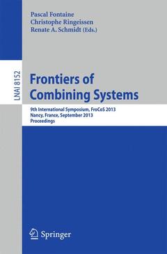 Couverture de l’ouvrage Frontiers of Combining Systems
