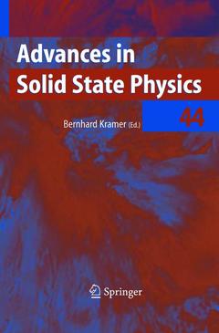 Couverture de l’ouvrage Advances in Solid State Physics