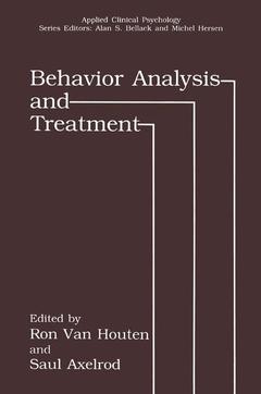 Couverture de l’ouvrage Behavior Analysis and Treatment
