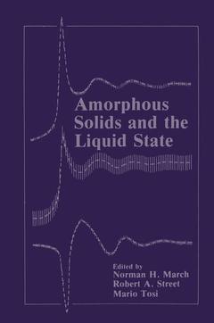 Couverture de l’ouvrage Amorphous Solids and the Liquid State