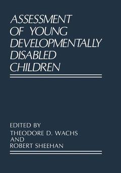 Couverture de l’ouvrage Assessment of Young Developmentally Disabled Children